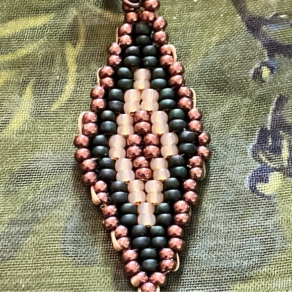 HAND CRAFTED BOHEMIAN BEADED EARRINGS *NEW *JAPANESE GLASS BEADS *LIGHTWEIGHT - Picture 2 of 6